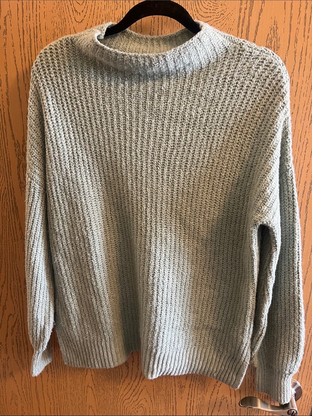 Rachel Zoe Light Gray Ribbed Turtleneck Sweater